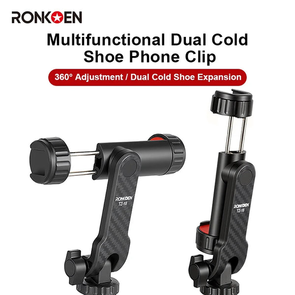TZ-18, 360°,  Mobile Phone Clip Holder, Tripod Mount Adapter